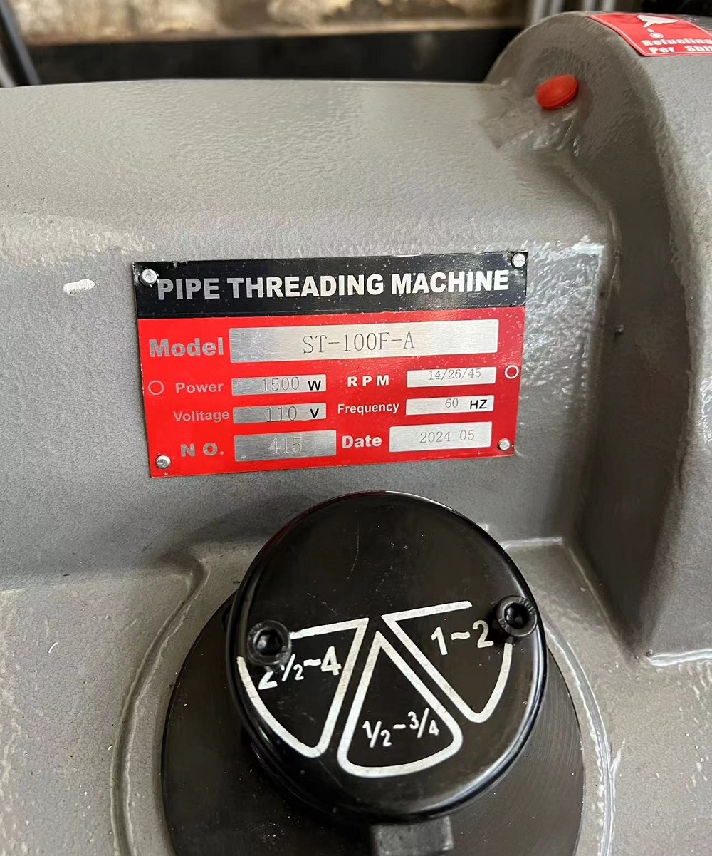 Máquina de rosqueamento de tubos com motor de indução de 1500 W