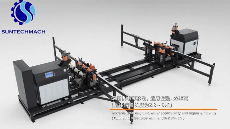 Automatic pipe grooving machine