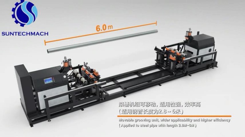 Automatic pipe grooving machine