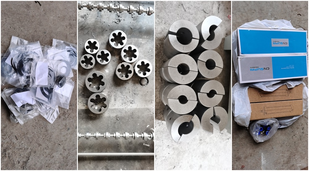 BSPP plastic pipe threading machine