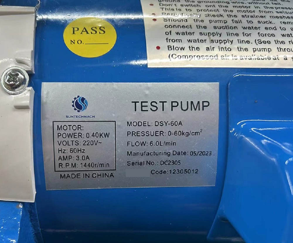 DSY60A electric test pump
