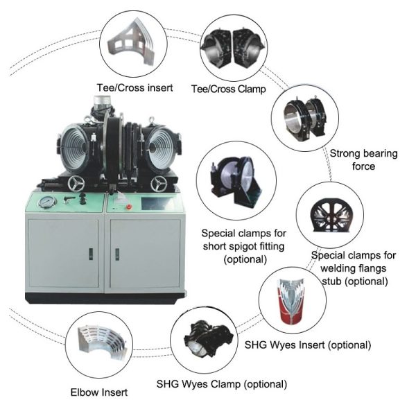 Elbow and tee pe pipe welding machine