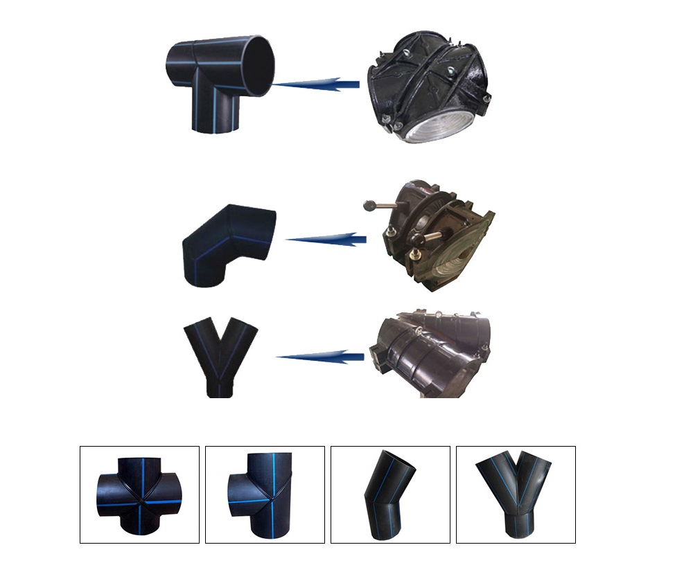 Elbow and tee pe pipe welding machine