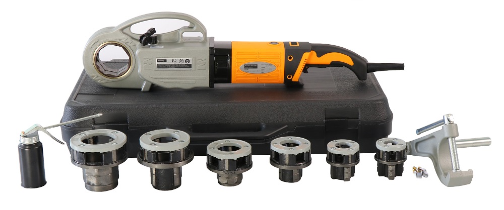 Hand-held pipe threading machine 11-R die head compatible