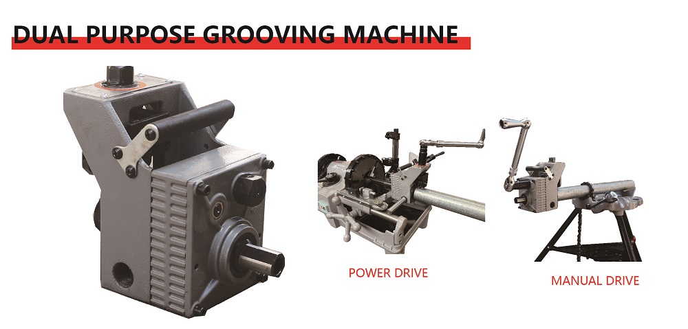 Installed pipe roll grooving machine