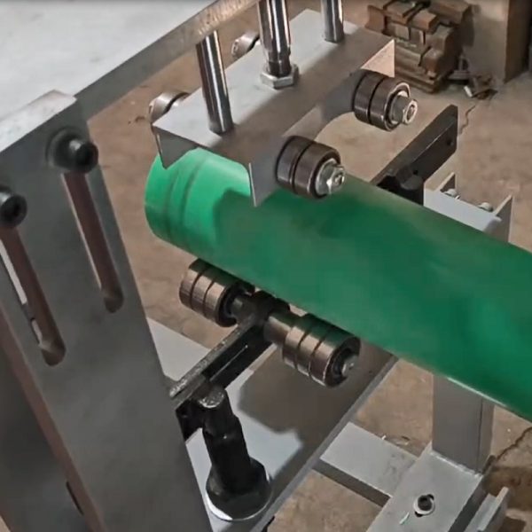 PE pipe threading machine