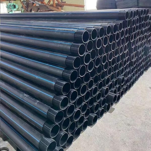PE pipe threading machine