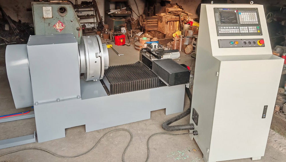 PE pipe threading machine