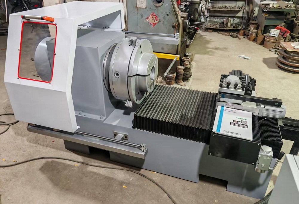 PE pipe threading machine